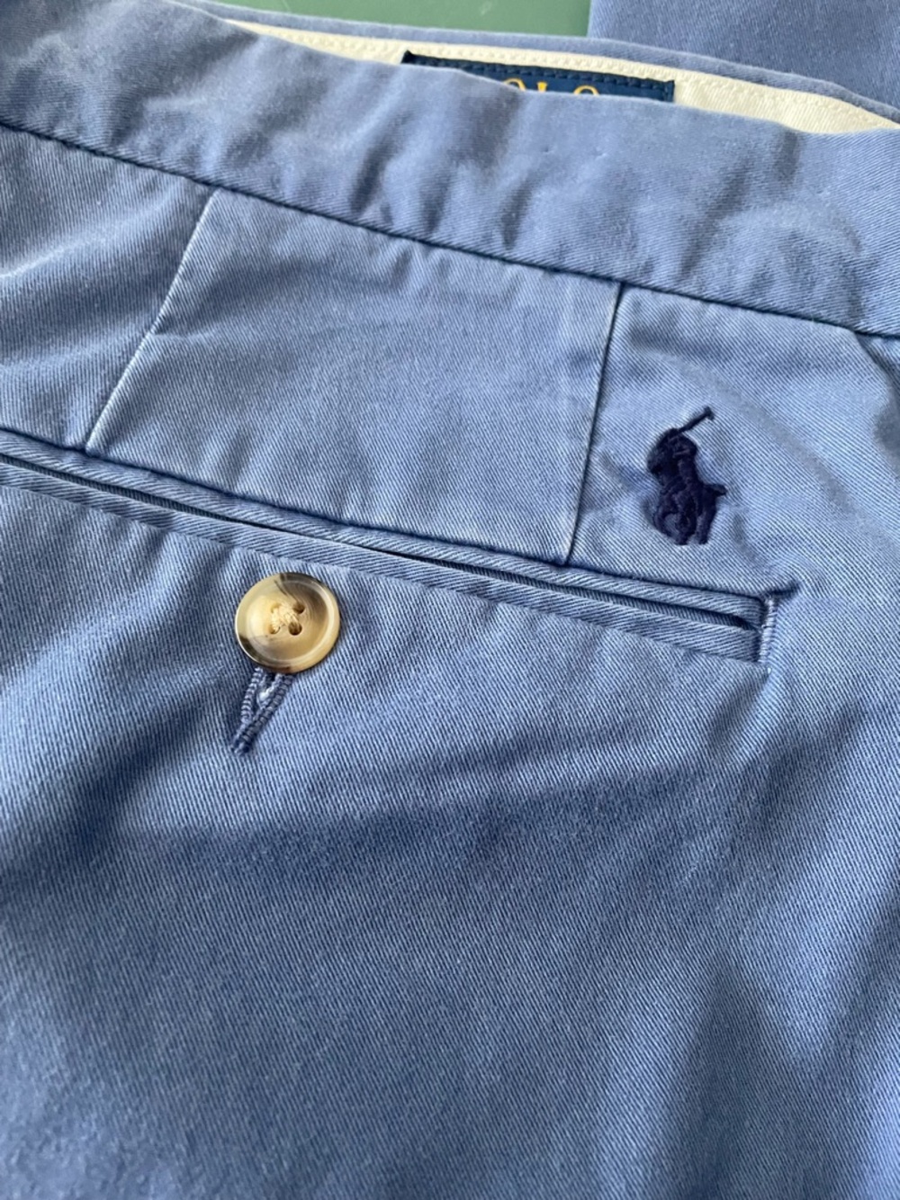 Ralph Lauren White Polo Chino with Navy Trim
